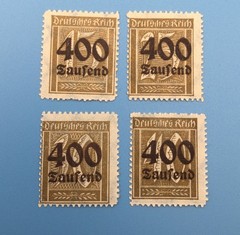 Germany / Weimar Deutsches Reich Hyperinflation OVP Surcharged Stamp Lot 1923 MH