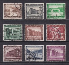 GERMANY 1936 Winter Relief Fund set of 9 SG 623-631 Used (CV £25)