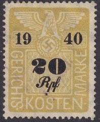 Lot Stamp Germany Poland Revenue WWII Court Document Fee 1940 Selection MNG