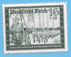 Germany 1939 Third Reich Reichspost Soldier 16+10 Stamp WW2 ERA Mi# 710 # 2