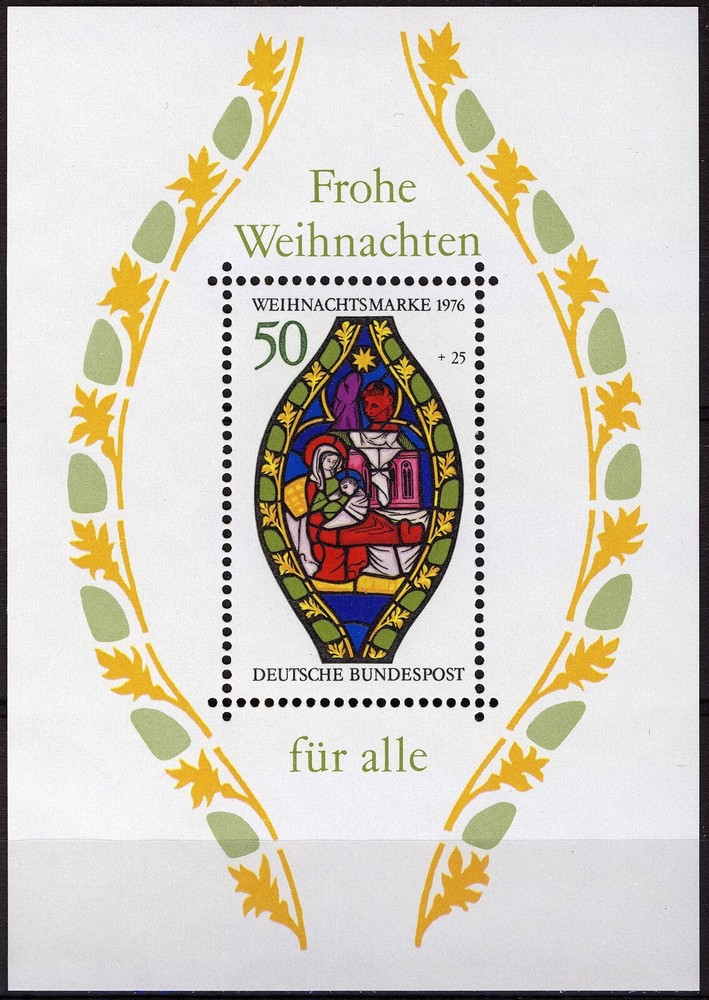 BRD 1976, Miniature Sheet: Christmas MNH Mi Bl 13