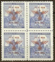 Stamp Germany Bohemia B&M Mi 084 Sc 61 Block 1942 WW2 3rd Reich War Era MNH