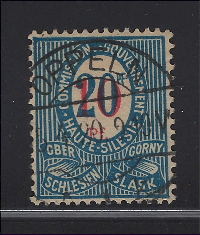 Upper Silesia Scott # 12 Used Surcharge 1920