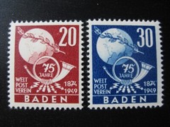 BADEN GERMANY FRENCH ZONE Mi. #56-57 mint MNH stamp set! CV $16.75