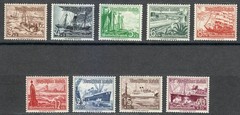 Germany 1937 MNH Mi 651-659 Sc B107-B115 Ships. Marine / Perfect set-superb **