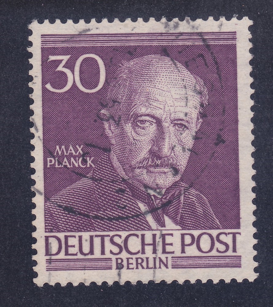 Berlin 9N92 Used 1953 30pf Purple Max Planck Issue Very Fine
