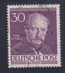 Berlin 9N92 Used 1953 30pf Purple Max Planck Issue Very Fine