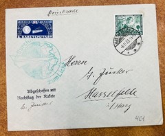 Germany 1933 ZUCKER signed Rocket Mail cover EZ 4C1