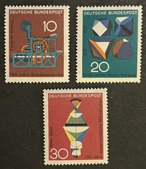 Travelstamps: Germany Stamps Scott #978-980 Progress in Science & Technology MNH