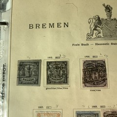 BREMEN = 1855-1867 COLLECTION, German States __ 20-25 stamps