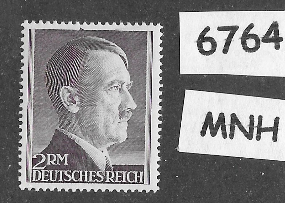 #6764 MNH 2RM Adolf Hitler Third Reich era stamp / Perf 14 / Sc525