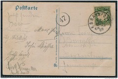1909 Germany Bayern Arber picture postcard, K.B. Bahnpost Railway