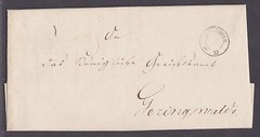 Germany, 1860 Stampless SFL WALDHEIM-GERINGSWALDE w/ impressed Revenue Stamp, VF