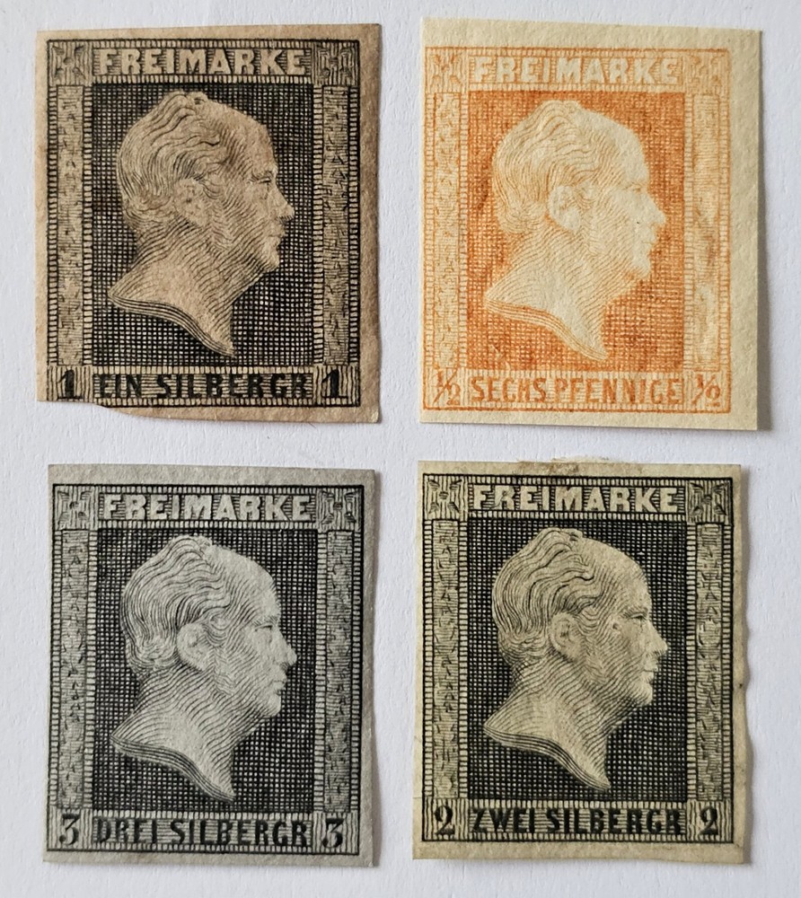 GERMANY PRUSSIA 1850 3x MM, 2sgr MNG inc Proofs (2,3sgr). 1/2sgr SUPERB. €300++