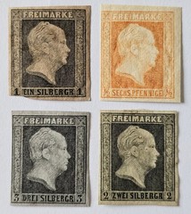 GERMANY PRUSSIA 1850 3x MM, 2sgr MNG inc Proofs (2,3sgr). 1/2sgr SUPERB. €300++