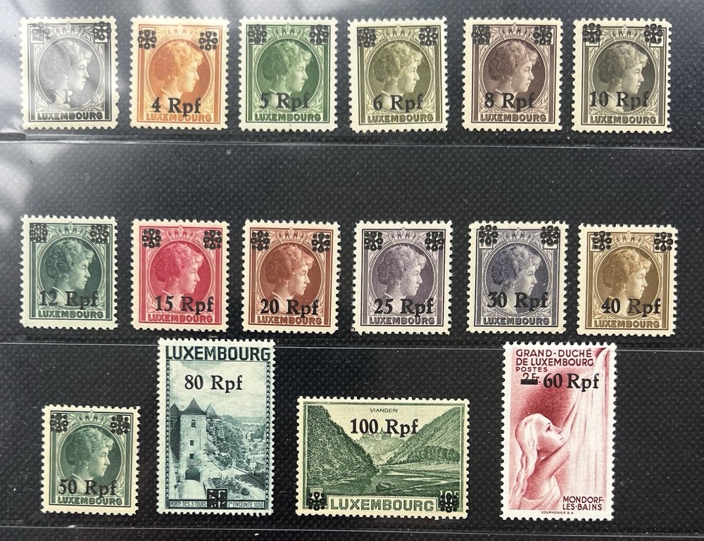 German ww2 occupation 1940 Luxembourg 16 X Stamps Briefmarken