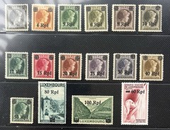 German ww2 occupation 1940 Luxembourg 16 X Stamps Briefmarken