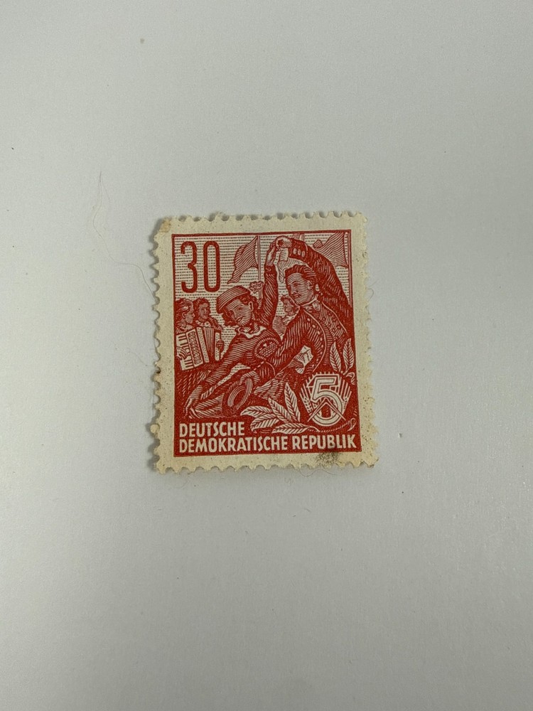 1951 East Germany DDR 30pf 3rd World Festival of Youth Students Vintage Stamp