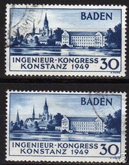 Baden 1949 MI 46I and 46II CANC VF