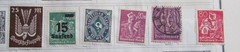 151 VINTAGE GERMAN WEIMAR REPUBLIC HYPER INFLATION STAMPS 6 PAGES STAMP ALBUM