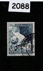 Used stamp Scott B124 1938 Winter relief Culture fund Germany #2088