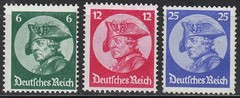 Stamp Germany Mi 479-81 Sc 398-400 1933 3rd Reich Potsdamn Great Friedrich MNG