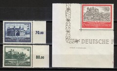Poland German Occupation 1941 Mi 63-65Br/ul Sc N73-N75 Architecture of Cracow **