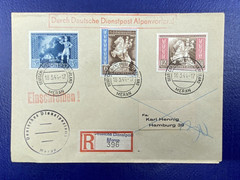 1944 GERMANY WWII DIENSTPOST ALPENVORLAND, Registered to Meran, Italy.