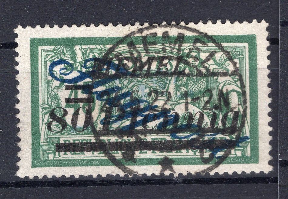 Memel 73III TYPE BPP 28EUR BPP Signature Authentic Stamped