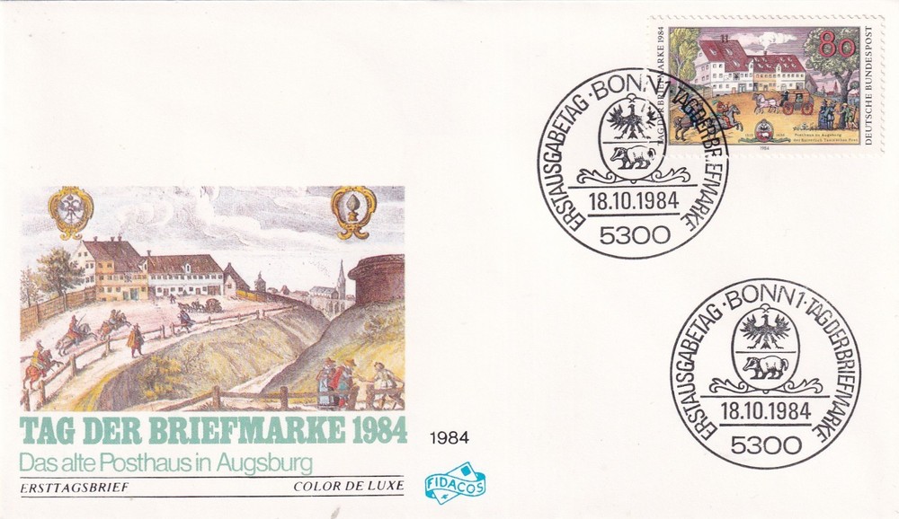 Bundesrepublik FDC 1229 Scott 1428 Stamp Day 1984