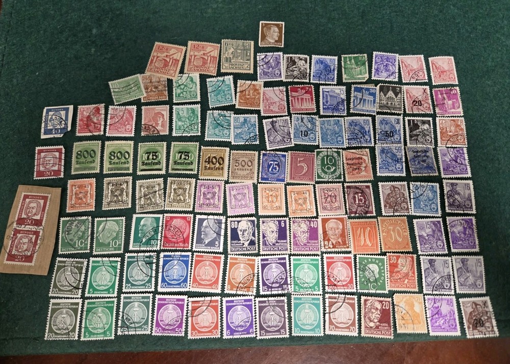 Germany Deutsches Reich Hyperinflation Stamp Lot 1920s Overprint Tausend Mark Us