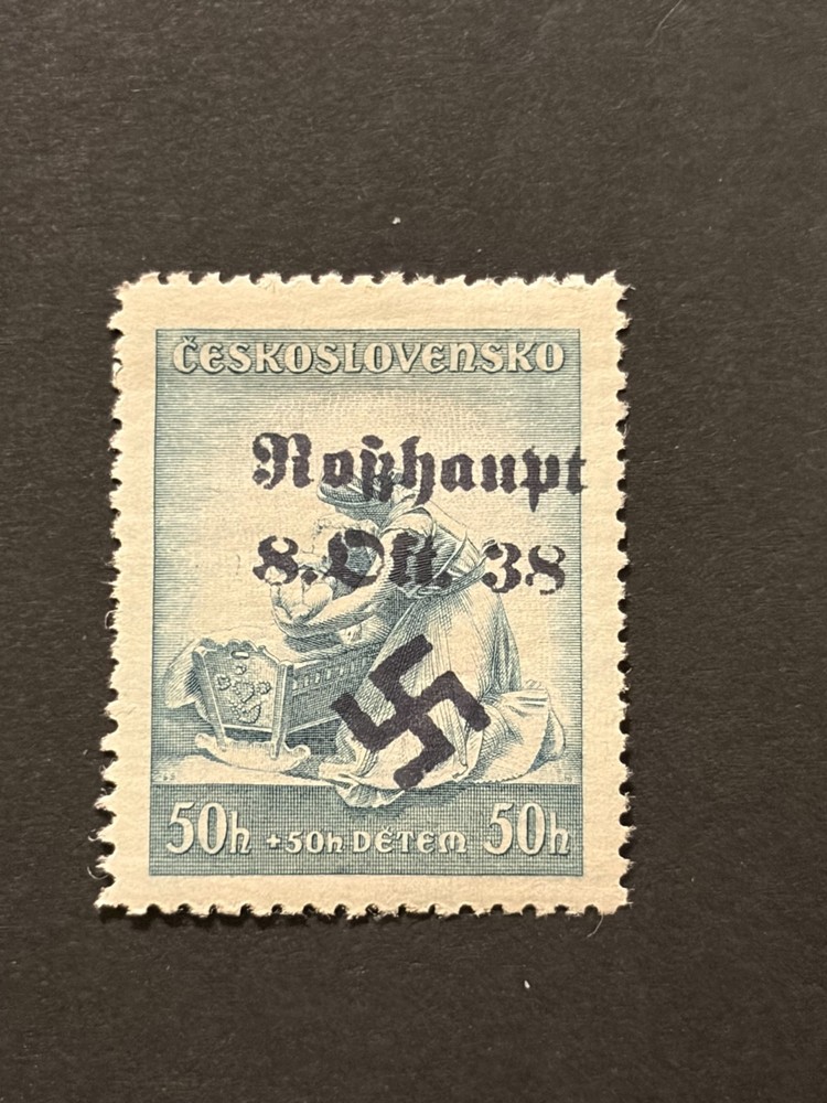 SUDETENLAND WWII-GERMAN OCC. Local ovpt (ROSSHAUPT) 50 h. MNH /s1 #526
