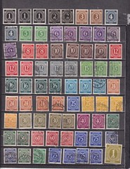 Germany lot of 72 MNH MH & used Numeral stamps cancels locations dates