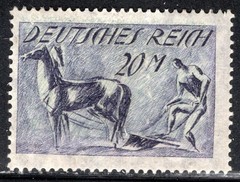 Germany Stamp Scott #155, 20m, Plowing, MLH, SCV$3.00