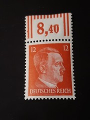 One WWII Unused German Stamps ~ Red 12 Reichspfennig Pfenning stamps , WW2 Era