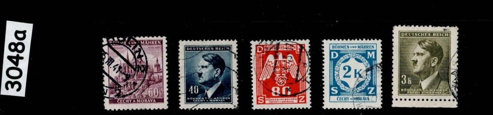 Stamps Adolf Hitler & Officials Germany Czech occupation of BaM WWII #3048a