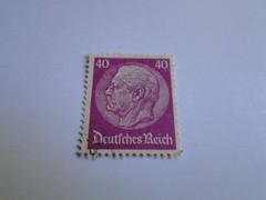 1933 Paul Von Hindenburg 40p Germany Stamp