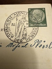 WW2 WWII German Portrait Third Reich Stamped post card Munich 1939