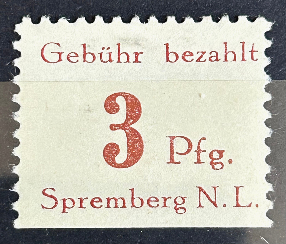 1945 German stamp Mi:DE-SPR1 – Local Spremberg Bottom imper. 3 rpf MH*/247