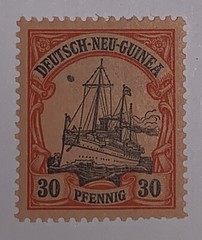 Travelstamps: GERMANY GERMAN NEW GUINEA STAMPS Kaiser’s Yacht 30pf Mint OG H