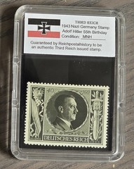 Third Reich WWII Nazi German Adolf Hitler 55th Birthday NSDAP Stamp Set 1943
