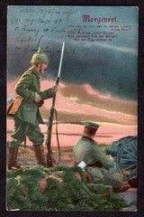 GERMANY 1917 WWI FIELDPOST LABEL, STAMPLESS GERMAN MILITARY POST CARD TIED