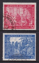GERMANY 1947 Allied Occupation Leipzig Fair set of 2 SG 951-952 Used (CV £10)