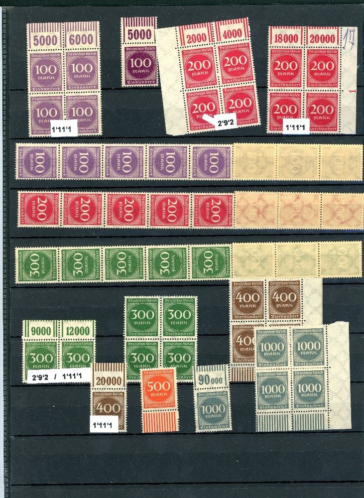 Lot Dt. Reich Michel number 268 – 276 mint + see pictures for special features