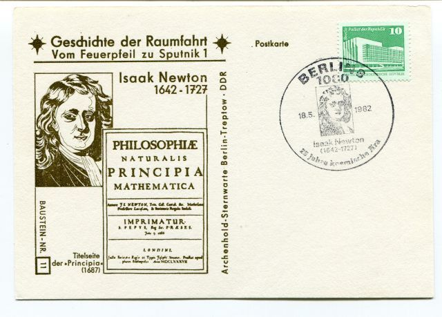 1982 Geschichte Raumfahrt Vom Feuerpfeil Sputnik 1 Isaac Newton Philosophiae DDR
