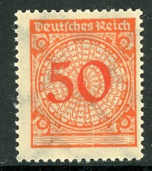 GANDALF – Germany 1923 Reich 50pf Orange Scott #327 MNH H606