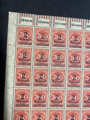 Weimar Republic German Empire 1923 Overprint Surcharge Stamp 2 mill on 200 mark