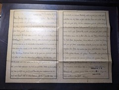 1943 Germany Concentration Camp Folded Letter Cover Auschwitz to Krakau Poland