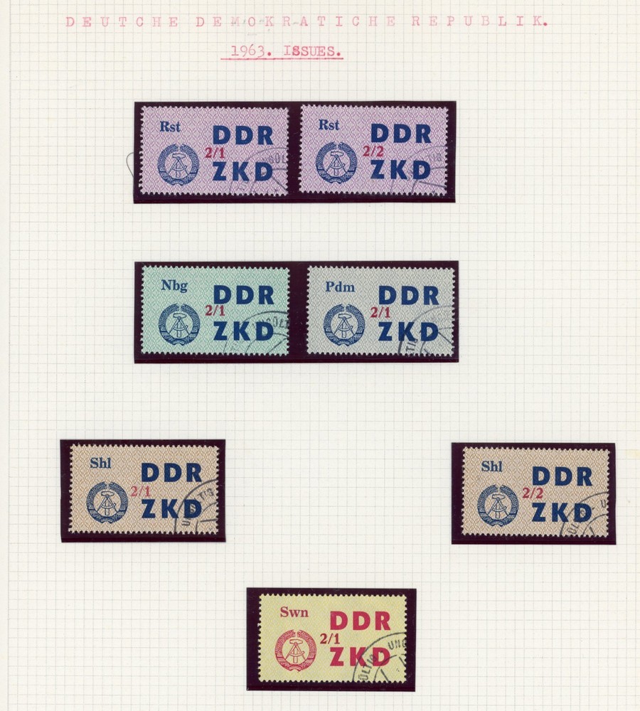 Germany DDR 1964 RARE Back of the Book Service Stamps Michel#31-45 Complete Used