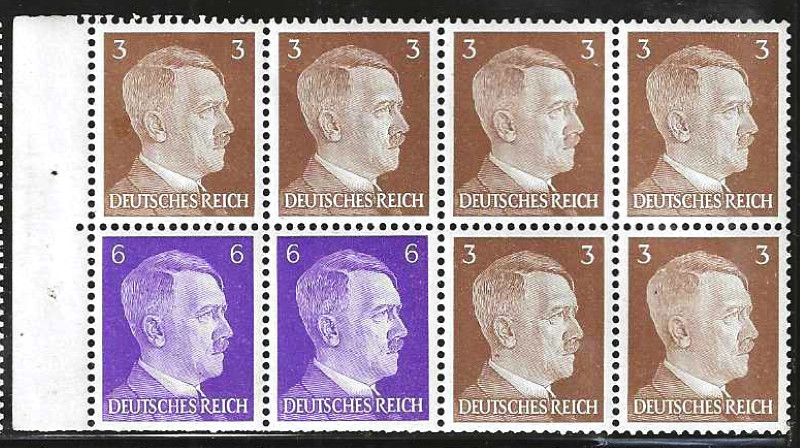 GERMANY 1941 „Hitler“ Booklet Pane Michel H-Blatt-#118, Sct #507a Mint/NH SUPERB